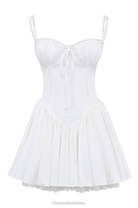 House of CB Pietra White Corset Mini Dress Clothing 4H6N210
