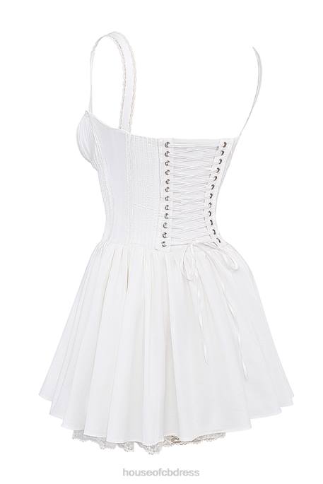 House of CB Pietra White Corset Mini Dress Clothing 4H6N210