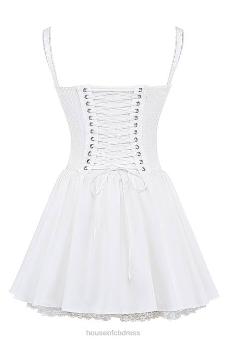 House of CB Pietra White Corset Mini Dress Clothing 4H6N210