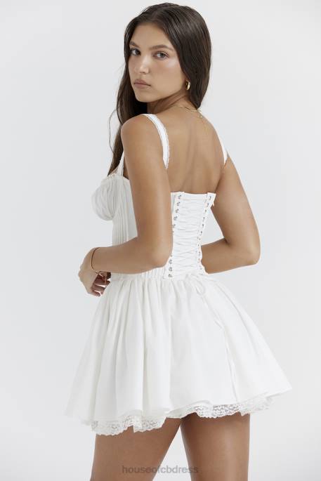 House of CB Pietra White Corset Mini Dress Clothing 4H6N210