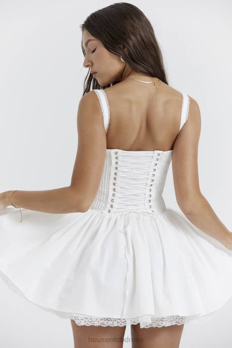 House of CB Pietra White Corset Mini Dress Clothing 4H6N210