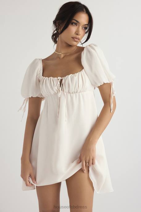 House of CB Princess Ivory Georgette Mini Dress Clothing 4H6N430