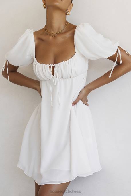 House of CB Princess Ivory Georgette Mini Dress Clothing 4H6N430