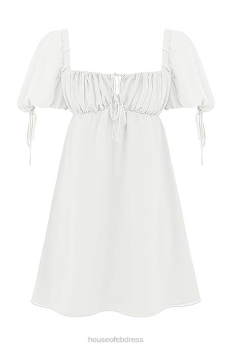 House of CB Princess Ivory Georgette Mini Dress Clothing 4H6N430