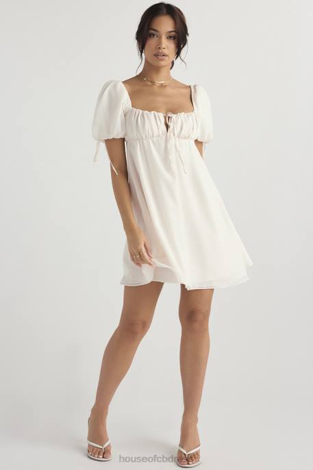 House of CB Princess Ivory Georgette Mini Dress Clothing 4H6N430