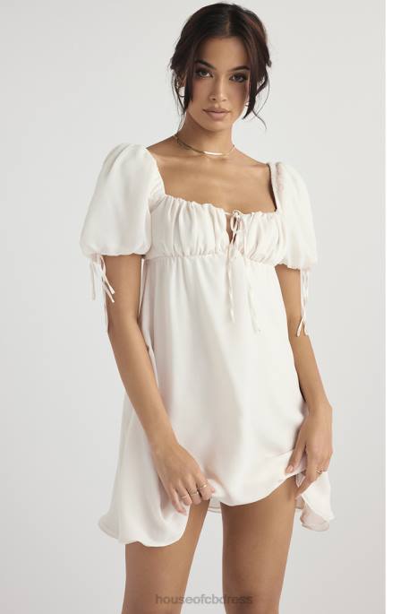 House of CB Princess Ivory Georgette Mini Dress Clothing 4H6N430
