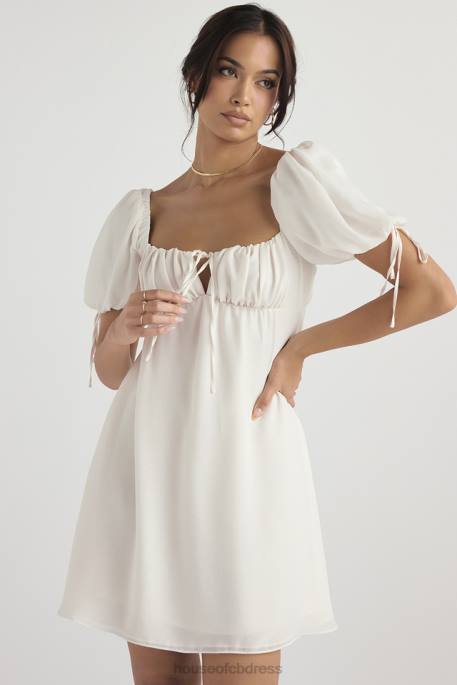 House of CB Princess Ivory Georgette Mini Dress Clothing 4H6N430