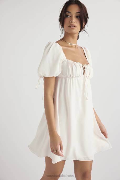 House of CB Princess Ivory Georgette Mini Dress Clothing 4H6N430