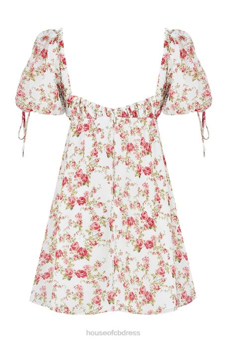 House of CB Princess Rose Print Mini Dress Clothing 4H6N435