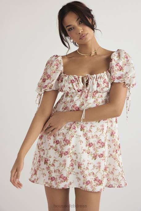 House of CB Princess Rose Print Mini Dress Clothing 4H6N435