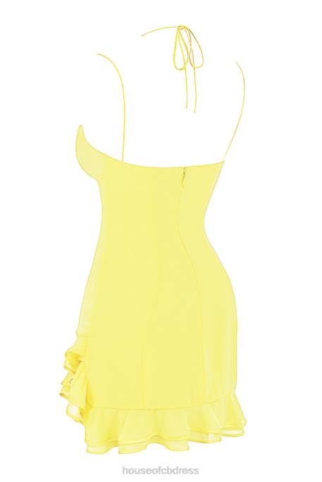 House of CB Rossella Buttercup Ruffle Mini Dress Clothing 4H6N424