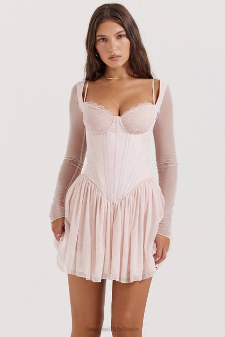 House of CB Vivi Soft Peach Corset Mini Dress Clothing 4H6N182