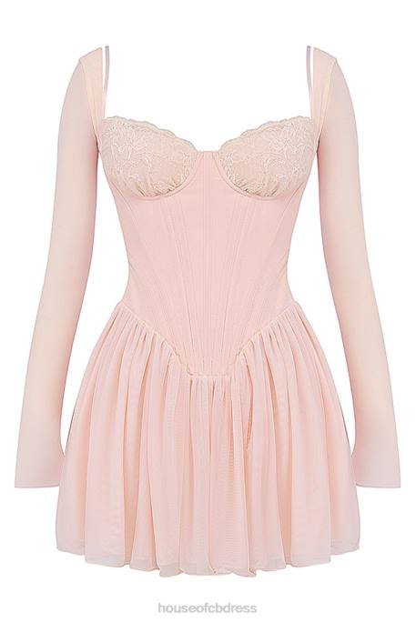 House of CB Vivi Soft Peach Corset Mini Dress Clothing 4H6N182