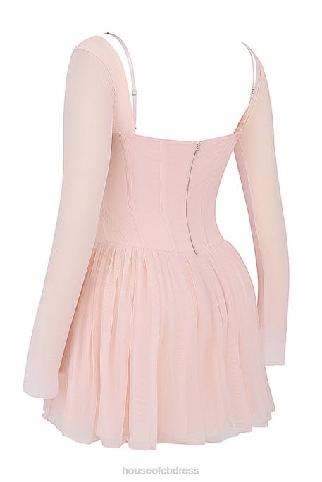 House of CB Vivi Soft Peach Corset Mini Dress Clothing 4H6N182