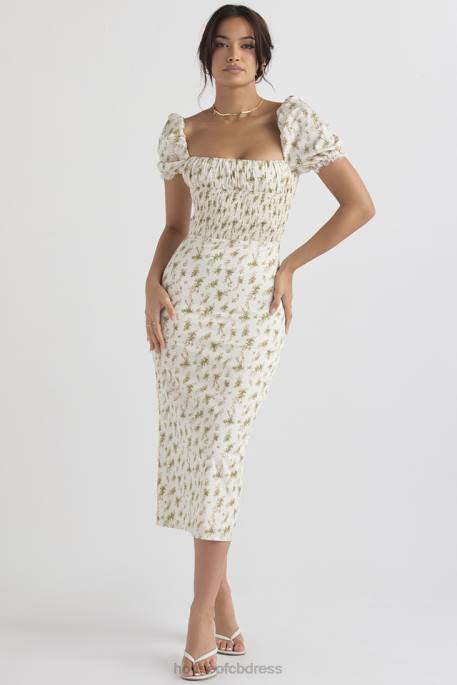 House of CB Bellucci Garden Print Shirred Sundress Clothing 4H6N425