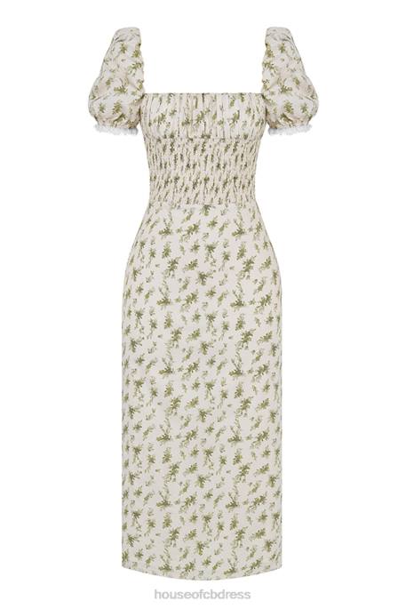 House of CB Bellucci Garden Print Shirred Sundress Clothing 4H6N425