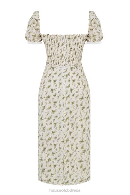 House of CB Bellucci Garden Print Shirred Sundress Clothing 4H6N425