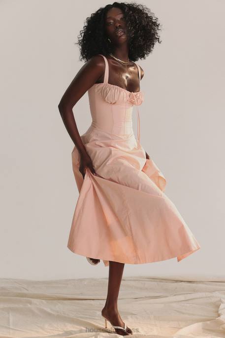 House of CB Carmen Baby Pink Bustier Sundress Clothing 4H6N196