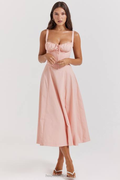 House of CB Carmen Baby Pink Bustier Sundress Clothing 4H6N196
