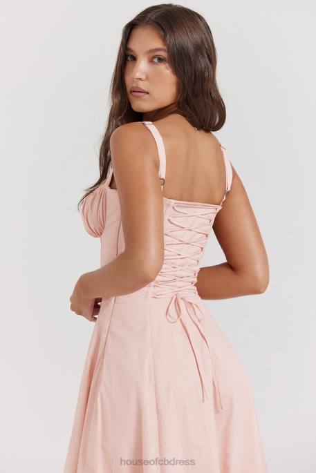 House of CB Carmen Baby Pink Bustier Sundress Clothing 4H6N196