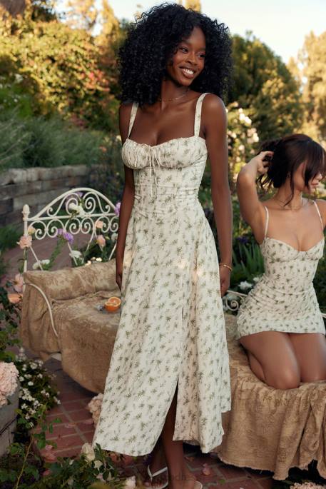 House of CB Carmen Garden Print Bustier Sundress Clothing 4H6N438