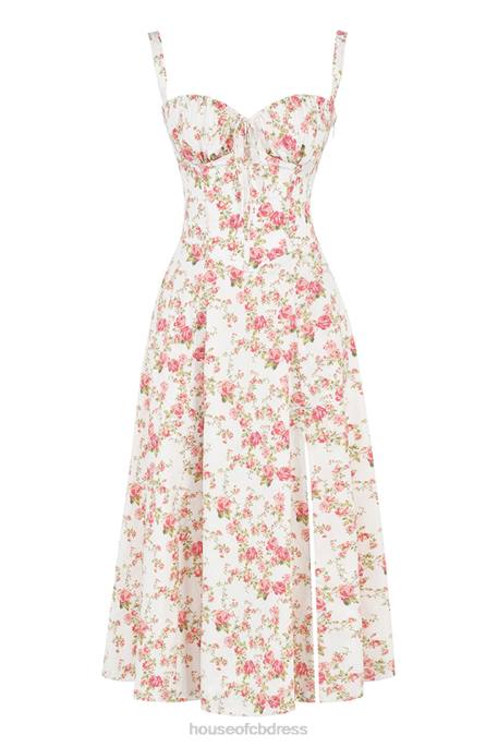 House of CB Carmen Rose Print Bustier Sundress Clothing 4H6N436