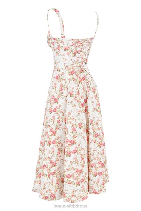 House of CB Carmen Rose Print Bustier Sundress Clothing 4H6N436