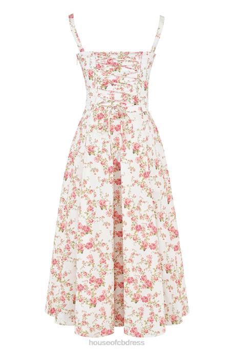 House of CB Carmen Rose Print Bustier Sundress Clothing 4H6N436