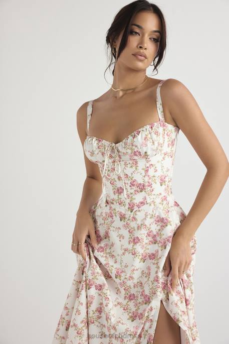 House of CB Carmen Rose Print Bustier Sundress Clothing 4H6N436