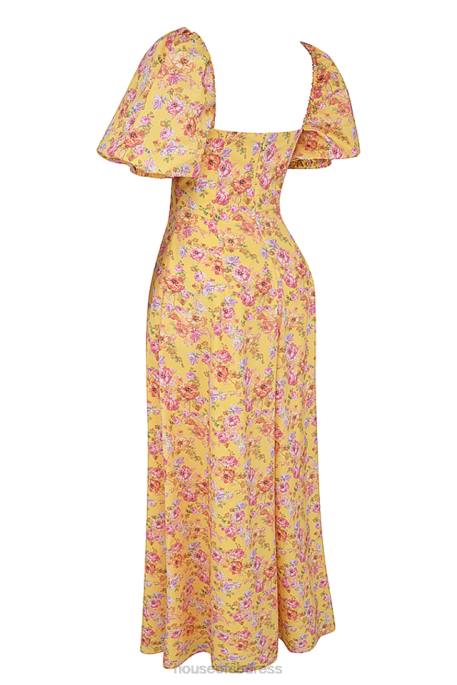 House of CB Felizia Butter Print Puff Sleeve Sundress Clothing 4H6N247