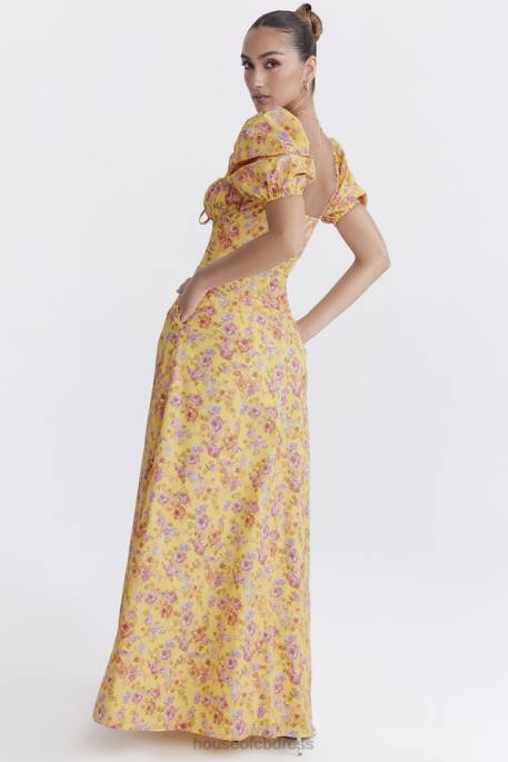 House of CB Felizia Butter Print Puff Sleeve Sundress Clothing 4H6N247