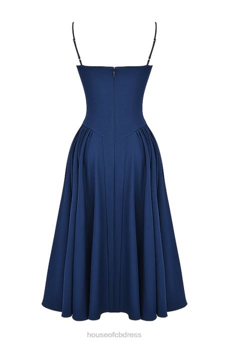House of CB Samaria French Navy Corset Sundress Clothing 4H6N154
