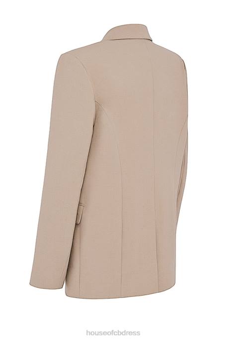 House of CB Aline Mink Oversized Blazer Clothing 4H6N1034