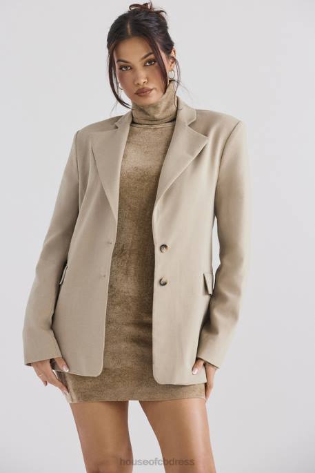 House of CB Aline Mink Oversized Blazer Clothing 4H6N1034