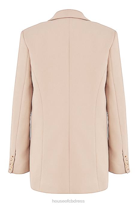 House of CB Marta Latte Oversized Blazer Clothing 4H6N1043