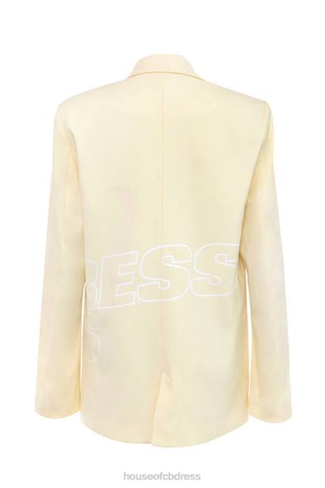 House of CB Mistress Rocks Beating Heart Lemon Logo Branded Blazer Clothing 4H6N1050