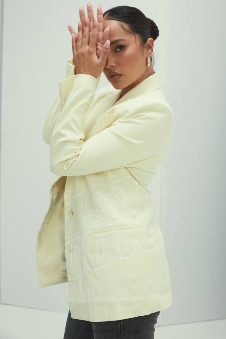 House of CB Mistress Rocks Beating Heart Lemon Logo Branded Blazer Clothing 4H6N1050