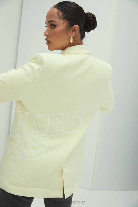 House of CB Mistress Rocks Beating Heart Lemon Logo Branded Blazer Clothing 4H6N1050