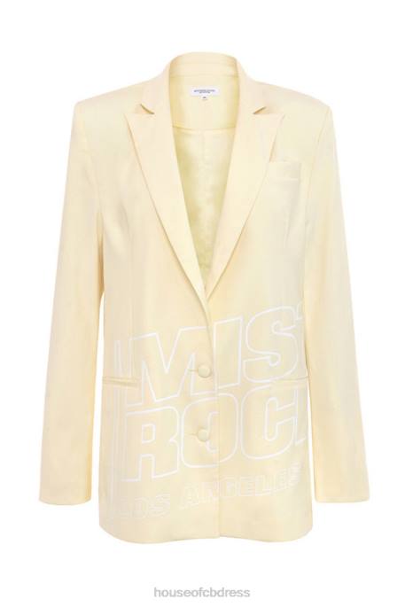 House of CB Mistress Rocks Beating Heart Lemon Logo Branded Blazer Clothing 4H6N1050