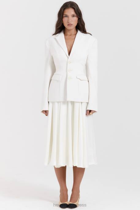 House of CB Sariah Ivory Contour Tailored Blazer Clothing 4H6N1029
