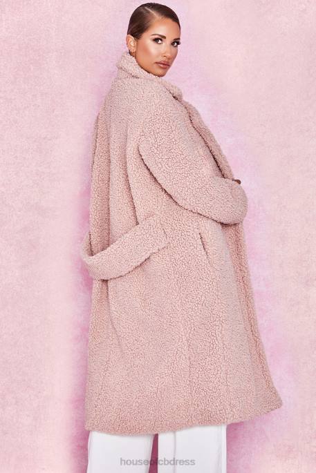 House of CB Bear Blush Faux Fur Sherpa Coat Clothing 4H6N1055