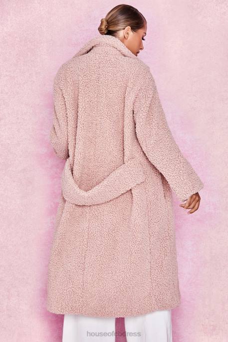 House of CB Bear Blush Faux Fur Sherpa Coat Clothing 4H6N1055