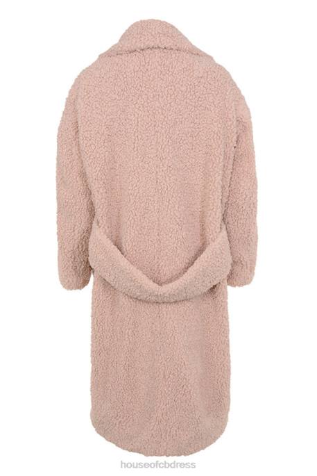 House of CB Bear Blush Faux Fur Sherpa Coat Clothing 4H6N1055