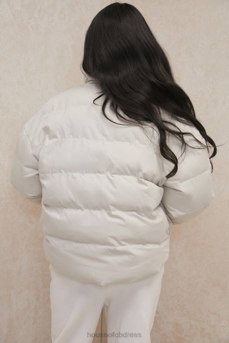 House of CB Hero Ivory Oversized C Shape Puffer Jacket Clothing 4H6N1046
