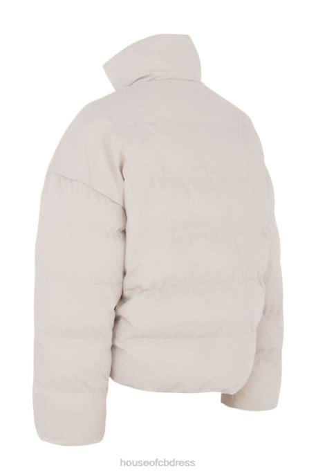 House of CB Hero Ivory Oversized C Shape Puffer Jacket Clothing 4H6N1046