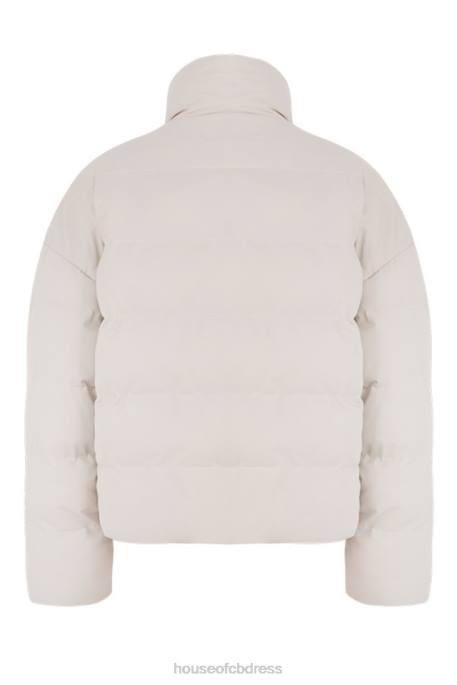 House of CB Hero Ivory Oversized C Shape Puffer Jacket Clothing 4H6N1046