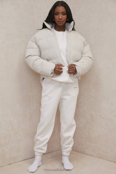 House of CB Hero Ivory Oversized C Shape Puffer Jacket Clothing 4H6N1046