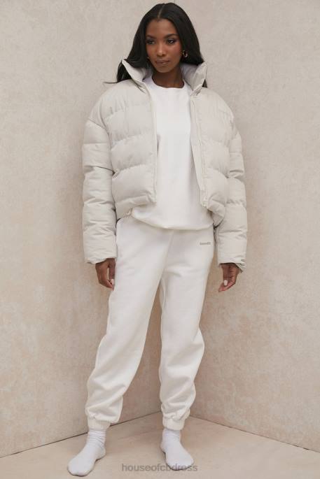House of CB Hero Ivory Oversized C Shape Puffer Jacket Clothing 4H6N1046