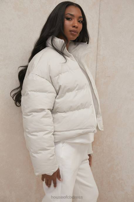 House of CB Hero Ivory Oversized C Shape Puffer Jacket Clothing 4H6N1046