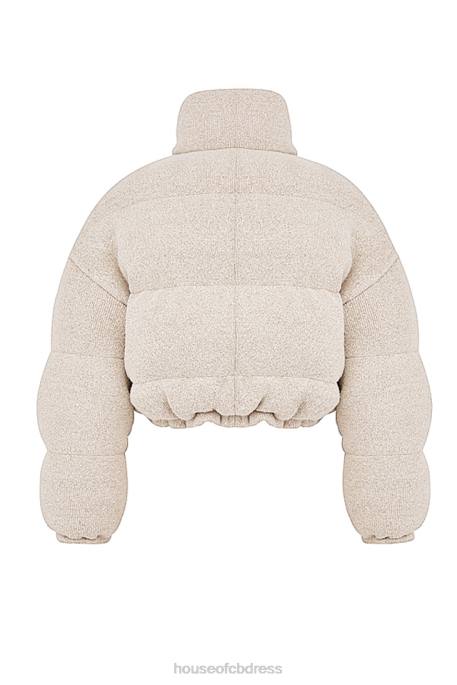 House of CB Pascal Opal Knit C Shape Puffer Jacket Clothing 4H6N1033